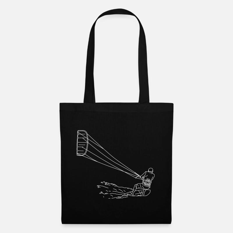 Kiteboarder Kitesurfer - Stoffbeutel - Schwarz