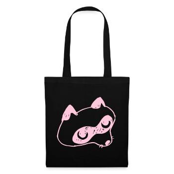 Raccoon pink - Tote Bag - black - Front