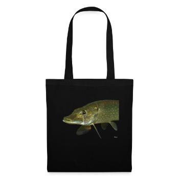 Brochet - Sac en tissu - noir - Devant