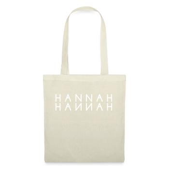 Hannah Name Palindrom Spruch Schrift lustig - Stoffbeutel - Natur - Vorne