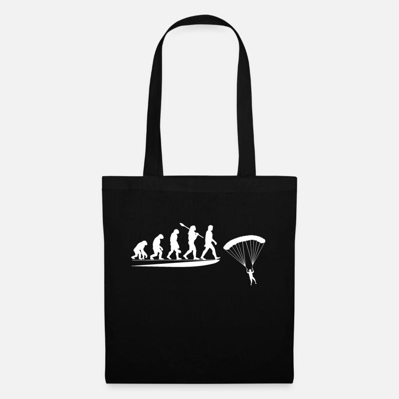 Parachute Évolution du Singe Au Parachutiste - Sac en tissu - noir
