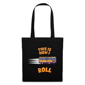Chauffeur de bus bus scolaire - Comment rouler - Sac en tissu - noir - Devant