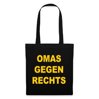 omas gegen rechts - Stoffbeutel - Schwarz - Vorne