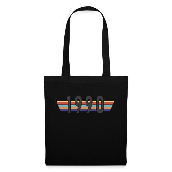 Année 1990 - Sac en tissu - noir - Devant