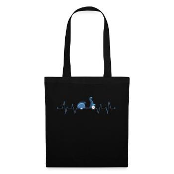 Scooters rythme cardiaque Mobylette - Sac en tissu - noir - Devant