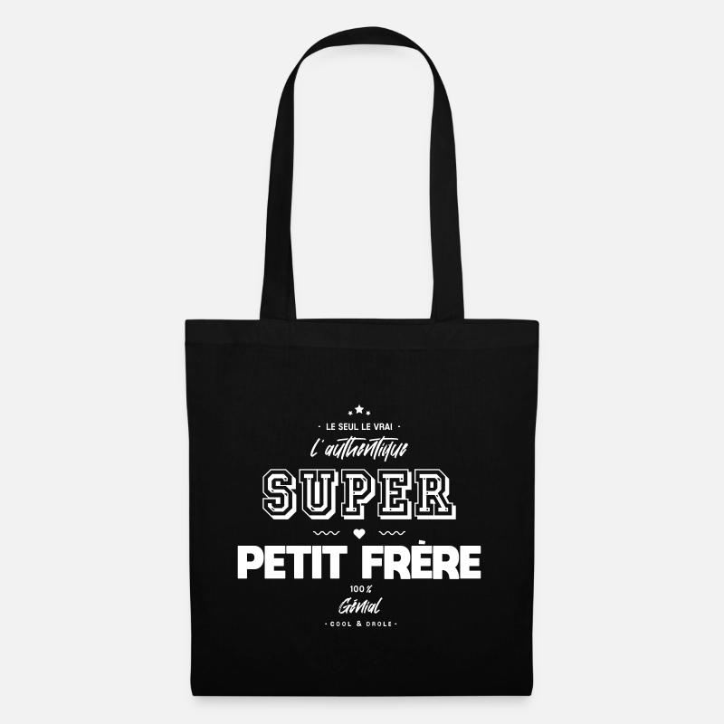 L authentique super petit frère génial - Sac en tissu - noir