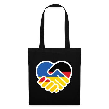 Solidarity Heart GermanyUkraine - Tote Bag - black - Front