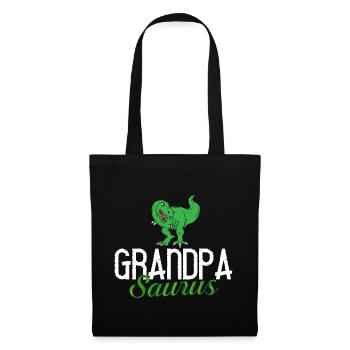 Grand-père dinosaure Grand-père Saurus Opasaurus - Sac en tissu - noir - Devant