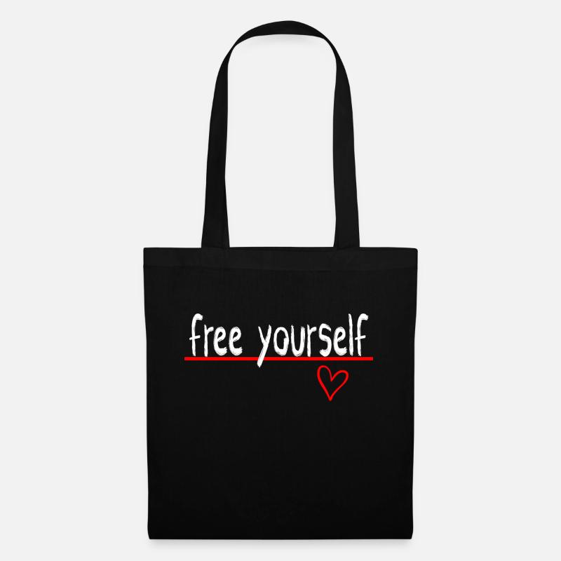 libérez-vous des citations - Sac en tissu - noir