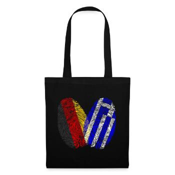 Empreinte digitale Grèce grecque - Sac en tissu - noir - Devant
