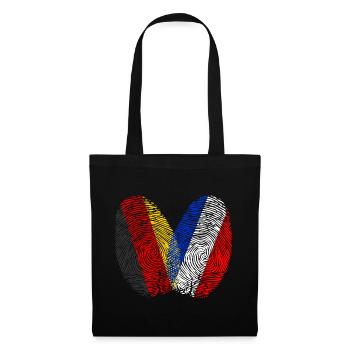 Empreinte digitale Hollande Pays-Bas Néerlandais - Sac en tissu - noir - Devant