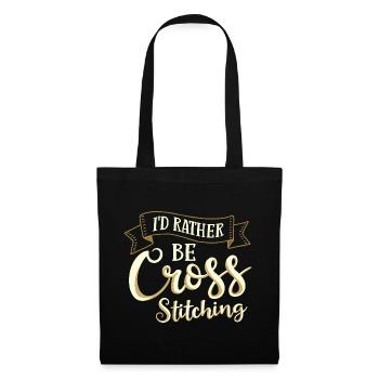 Cross Stitch Pattern Cross Stitch Needles Embroidery Weaving - Tote Bag - black - Front