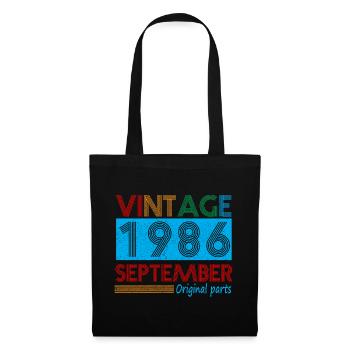 Vintage September 1986 39 Year Old Birthday Gifts - Tote Bag - black - Front