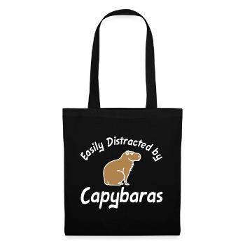 Easily distracted by Capybaras capybara - Tote Bag - black - Front
