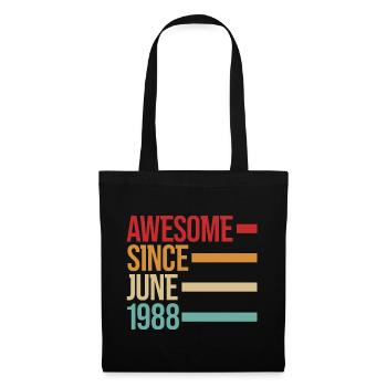 Geburstag Génial depuis juin 1988 - Sac en tissu - noir - Devant