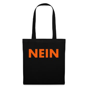 NEIN oder etwas komplizierter no means no - Stoffbeutel - Schwarz - Vorne