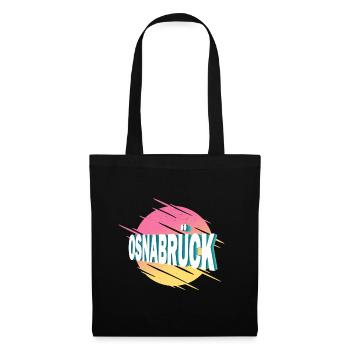 Osnabrück Allemagne City Font Vintage Rétro - Sac en tissu - noir - Devant