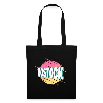 Rostock Germany City Font Vintage Retro - Tote Bag - black - Front