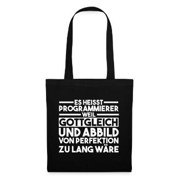 Programmieren Entwickler Coder Programmierer - Stoffbeutel - Schwarz - Vorne