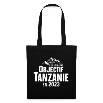 Tanzanie Kilimandjaro 2023 Montagne Afrique - Sac en tissu - noir - Devant