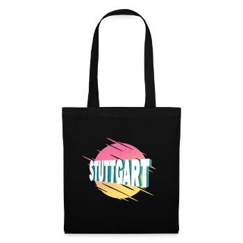 Stuttgart Germany City Font Vintage Retro - Tote Bag - black - Front