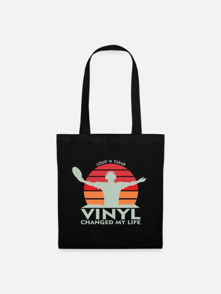 Vinyl - changed my live - Tote Bag - black