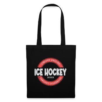 Eishockey Eishockeyspieler Schrift Vintage Retro - Stoffbeutel - Schwarz - Vorne