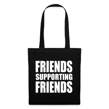friends supporting friends - Sac en tissu - noir - Devant