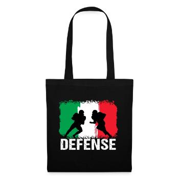 Football américain Italie Défense - Sac en tissu - noir - Devant
