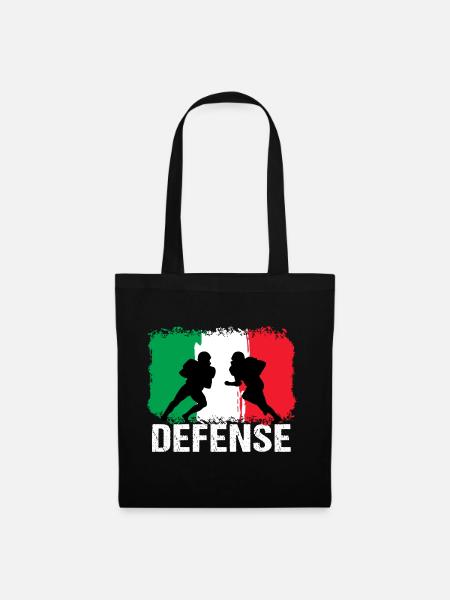 American Football Italien Defense - Stoffbeutel - Schwarz
