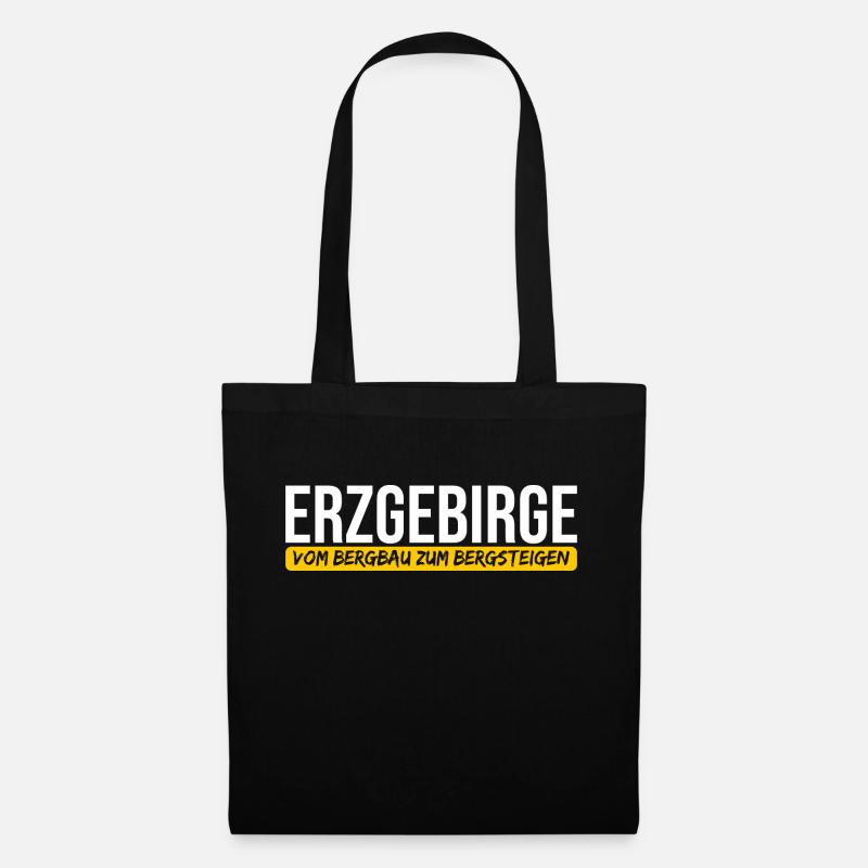 Erzgebirge Bergbau Bergsteigen - Stoffbeutel - Schwarz