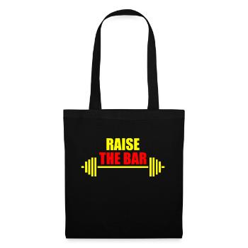Raise the bar yellow and red - Tote Bag - black - Front