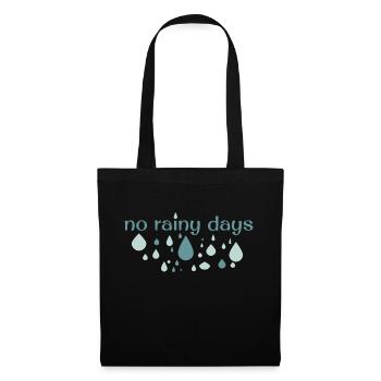 Pas de jours de pluie - Sac en tissu - noir - Devant