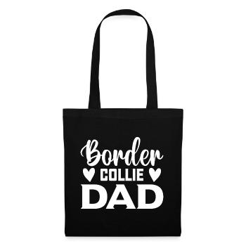 Border Collie Dad - Stoffbeutel - Schwarz - Vorne