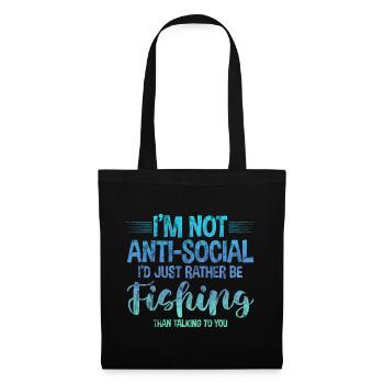 Je préfère préférer pêcher que de te parler 3 - Sac en tissu - noir - Devant
