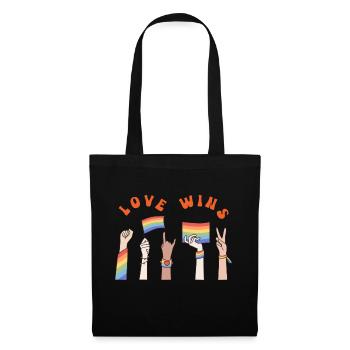 Love wins | Merch Pride - Tote Bag - black - Front