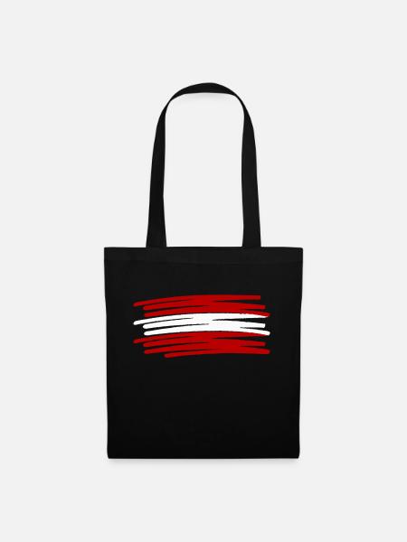 Austria Österreich Flag - Tote Bag - black