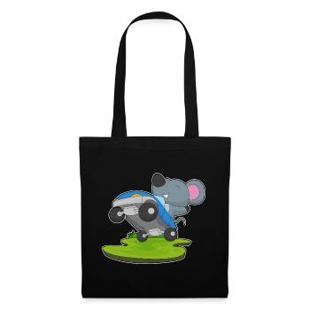 Maus Auto - Stoffbeutel - Schwarz - Vorne