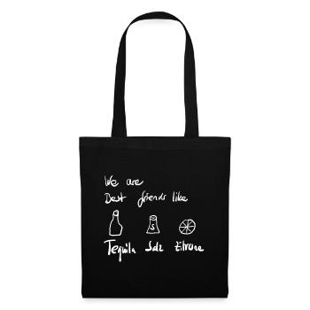 Tequila Sel Citron Meilleurs Amis Amitié - Sac en tissu - noir - Devant