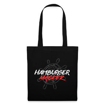 HAMBURGER MACKER Die Kult Marke aus Hamburg - Stoffbeutel - Schwarz - Vorne