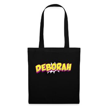 Deborah Custom Name Comic Book Style Pop Art, - Tote Bag - black - Front