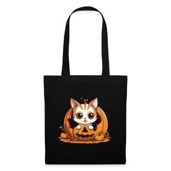 Halloween Cat Pumpkin Costume Cute Cute Funny - Tote Bag - black - Front
