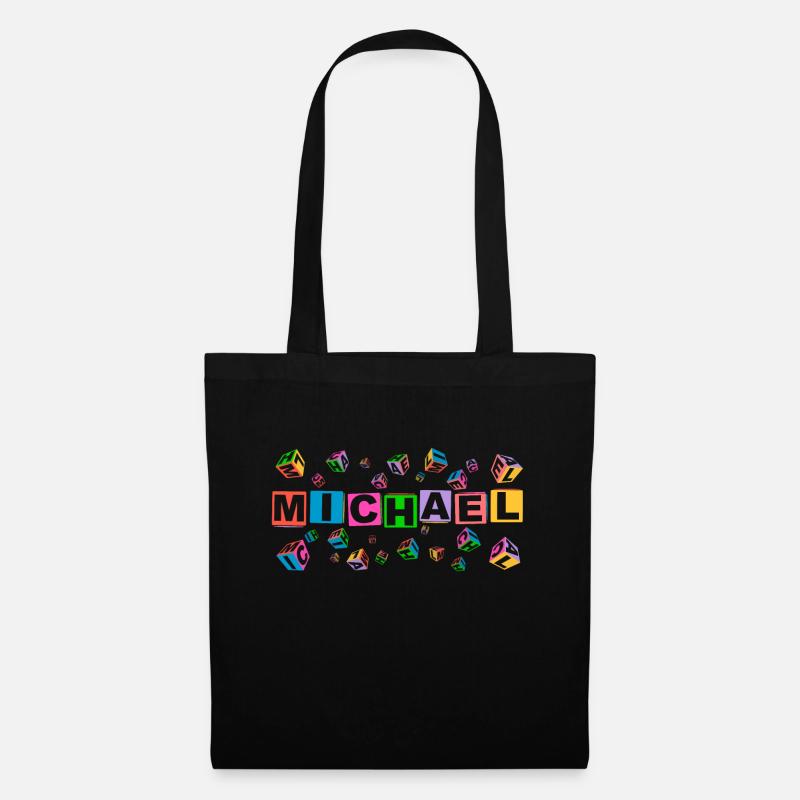 MICHAEL colourful cubes - Stoffbeutel - Schwarz