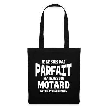 motard, fan de moto, je suis motard - Sac en tissu - noir - Devant