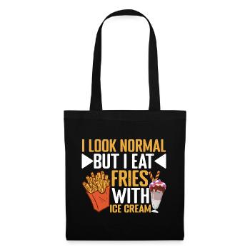 I Look Normal But I Eat Fries With Ice Cream 3 - Tote Bag - black - Front
