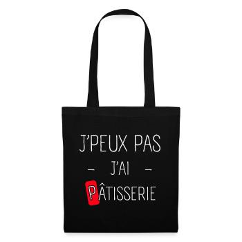 J'peux pas j'ai Pâtisserie - Sac en tissu - noir - Devant