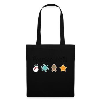 premier noel bébé - Sac en tissu - noir - Devant
