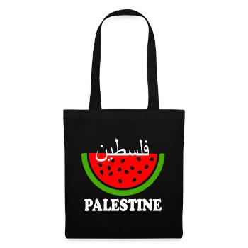 Palästina wassermelone فلسطين - Stoffbeutel - Schwarz - Vorne