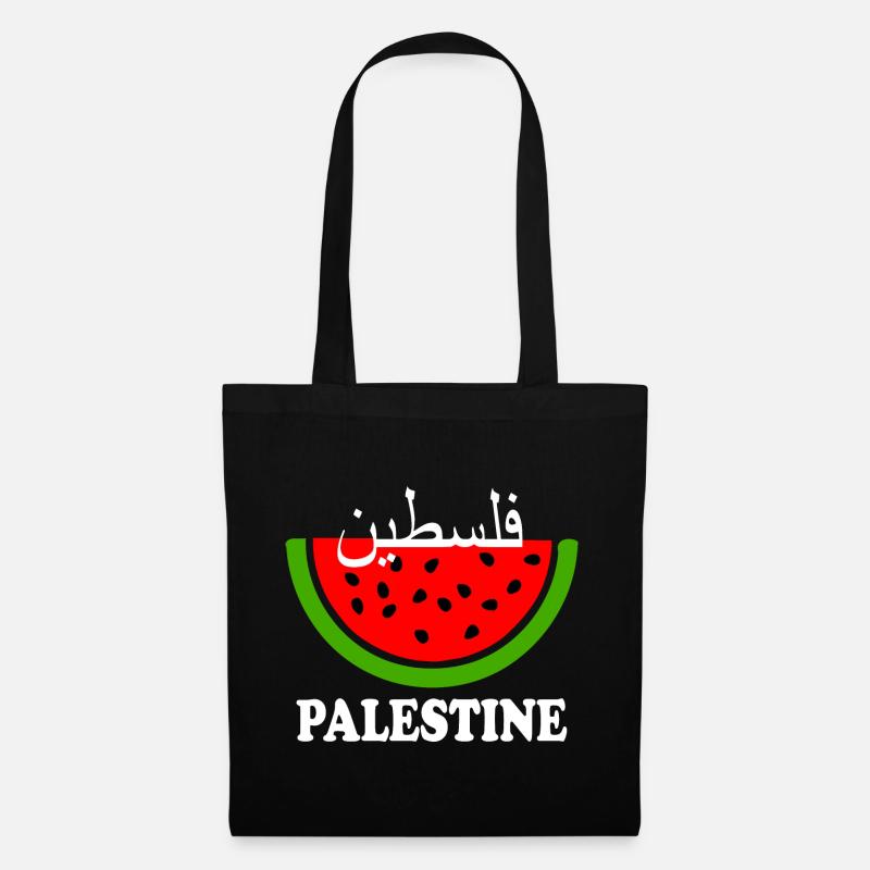 Palästina wassermelone فلسطين - Stoffbeutel - Schwarz