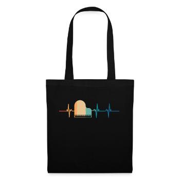 Heartbeat Piano - Tote Bag - black - Front